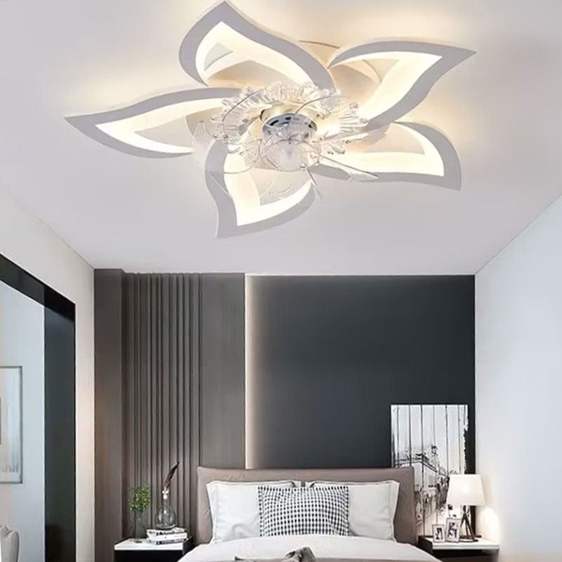 110 220V Ceiling Fans With Light Smart Switch Modern Led Ceiling Fan Lamp Minimalist For Living Room Bedroom Home Decors Fan Lamp