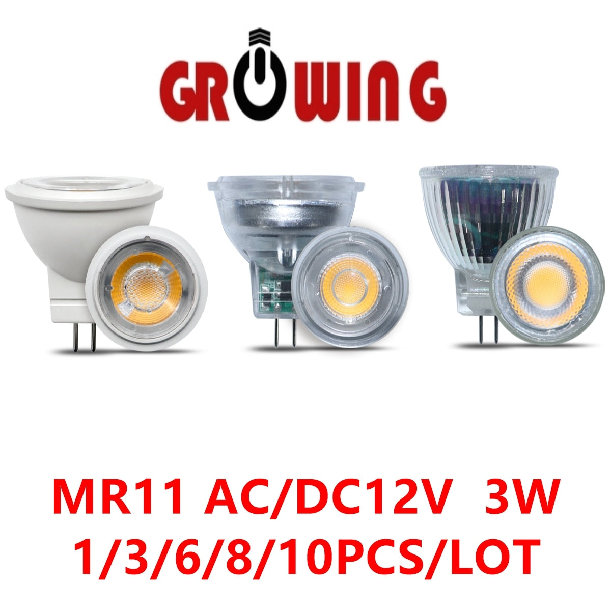 LED Mini COB Spotlight MR11 GU4 12V 3W High light warm white light suitable for kitchen den replacement 20W 50W halogen lamp