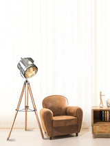 Nordic Retro Tripod Led Floor Lamp Silver Golden Industrial Studio Pendant Light Cafe Living Room Bedroom Decor Standing Light