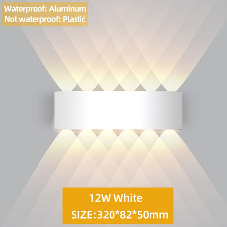 Up and Down LED Wall Lamp Waterproof IP65 Aluminum Interior Wall Light For Bedroom Living Room Corridor Indoor Outdoor Lighting