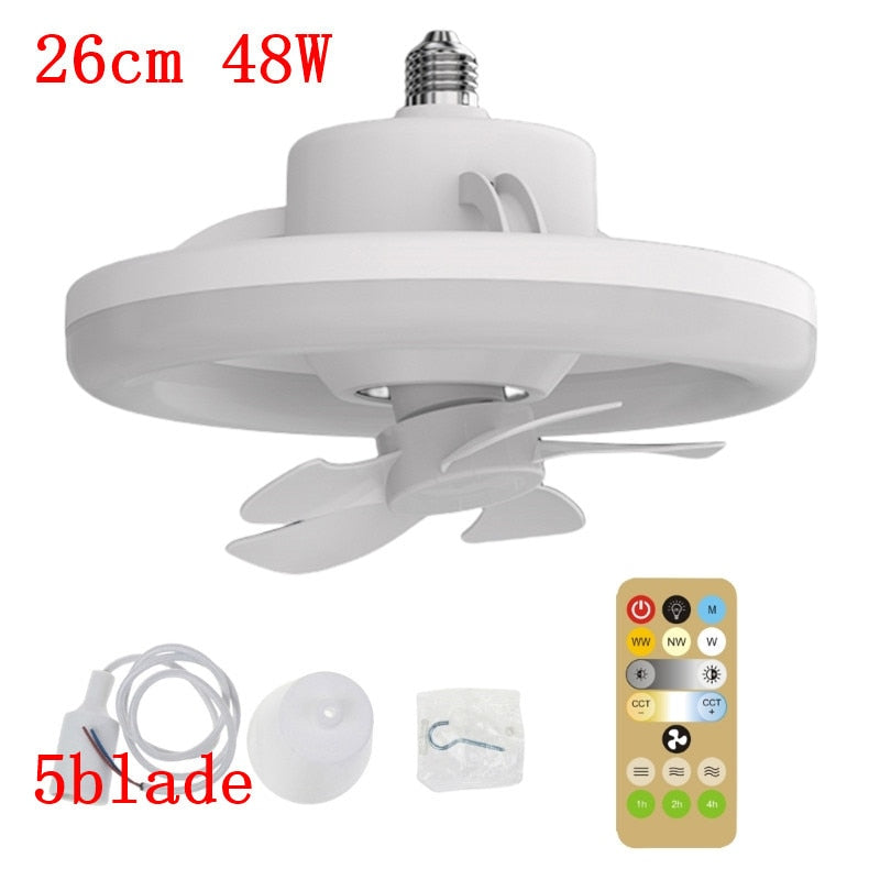 for Smart Ceiling Fan with Remote Control B22 to E27 Converter Base/1m E27 Cable