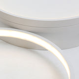 Black/White 7 Rings Flush Mount LED Ceiling Light with Remote Control for Living Room Bedroom