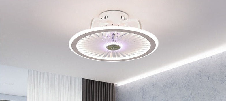 110V / 220V Nordic light with fan Ceiling Fan Lamp Invisible Restaurant Living Room Fan Home Decors chandelier fan ceiling