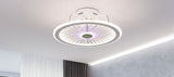 110V / 220V Nordic light with fan Ceiling Fan Lamp Invisible Restaurant Living Room Fan Home Decors chandelier fan ceiling