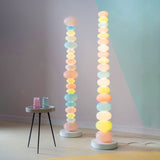 Candy String Rainbow LED Floor Lamp Nordic Novelty Glass Floor Light For Children Living Room Bedroom Vertical Lighting Fixtures