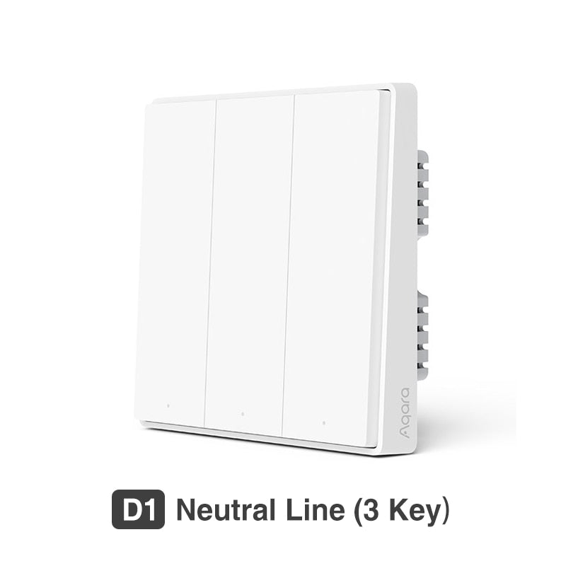 Aqara D1 Smart Switch Wireless Switch Single Fire Wire ZigBee Wireless Wall Switch Smart Home Light Control For Mihome App