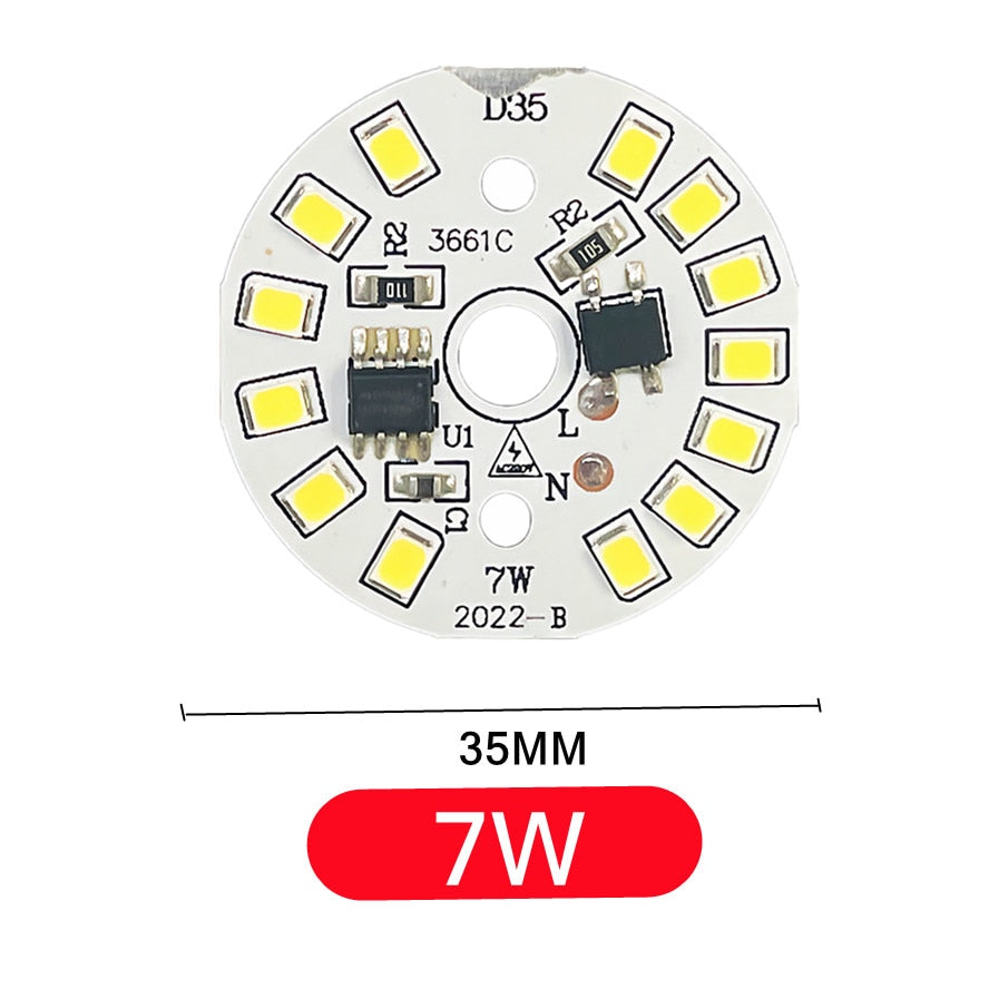 LED Bulb Patch Lamp SMD Plate Circular Module Light Source Plate For Bulb Light AC 220V-240V Led Downlight Chip Spotlight LED