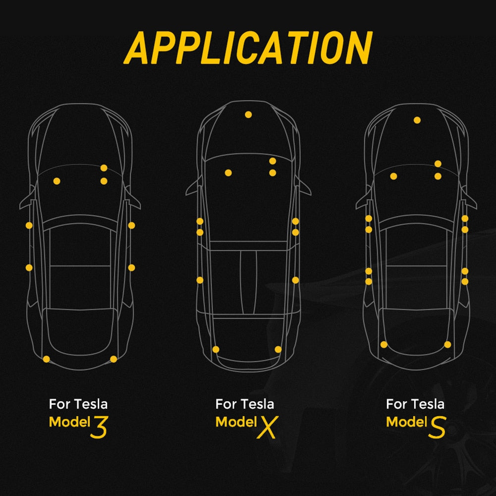 2pcs Replacement LED Atmosphere Car Light Auto Floor Foot Trunk Interior Decorative Lamp for Tesla Model S 3 X Y