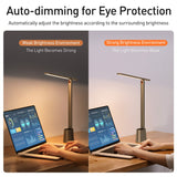 LED Desk Lamp Eye Protect Study Dimmable Office Light Foldable Table Lamp Smart Adaptive Brightness Bedside Lamp For Read