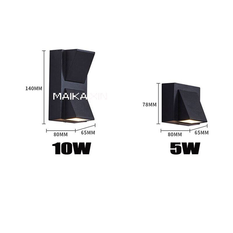 5W 10W Modern Simple Creative Outdoor Waterproof Wall Lamp LED Courtyard Lamps Gate Lamp Terrace Balcony Garden Wall Light