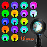 5V Atmosphere Night Light USB Mini Sunset Projection Lamp Live Beauty Background Wall Decoration Photography Room Decorate Light