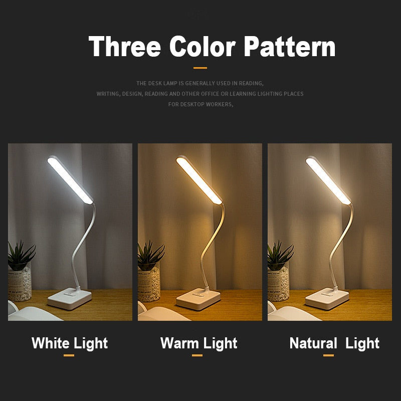 Stretchable Table Light Foldable Table Lamp USB Rechargeable LED Night Lights Dimmable Touch C ...