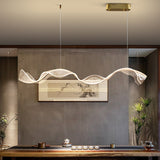 LED Chandelier Modern Novelty Dining Room Kitchen Island Long Hanging Lamp Acrylic Restaurant Lighting Bar Lobby Deco Luminaires