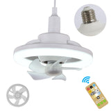 LED Fan Light 360° Rotation Ceiling Lamp E27 Ventilator 48/60W Lamp Remote Control Cooling Fan Dimming Lighting for Living Room
