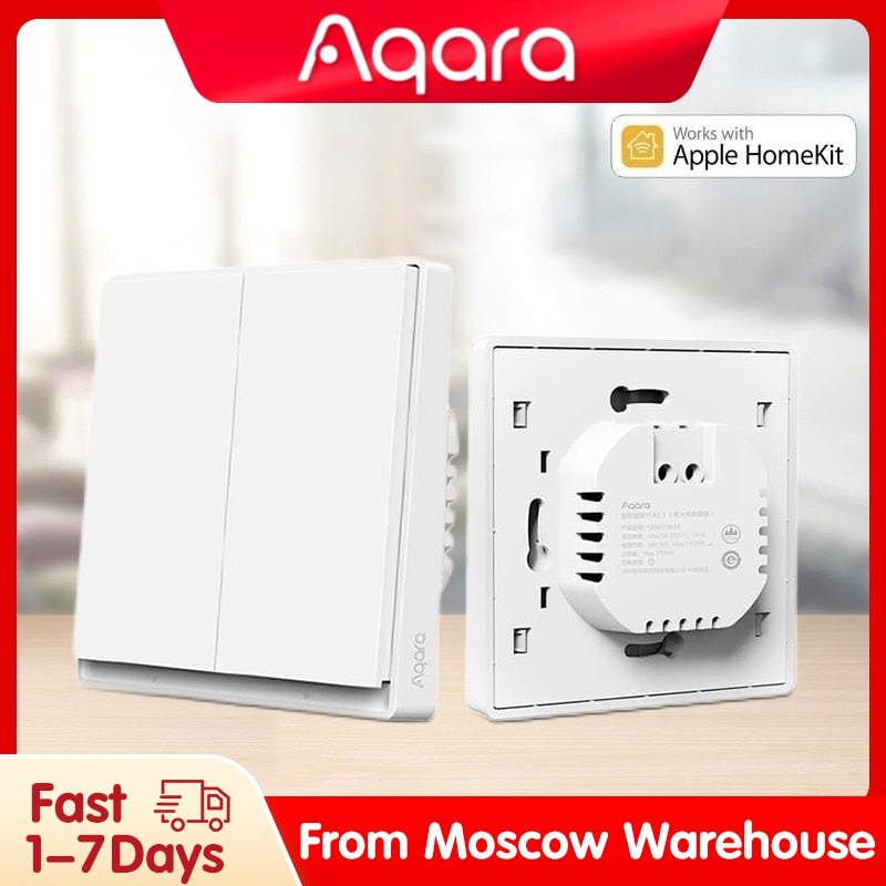 New Aqara Smart Wall Switch E1 ZigBee 3.0 Smart Home Wireless Key Light Switch Fire Wire With NO Neutral For Xiaomi Home homekit