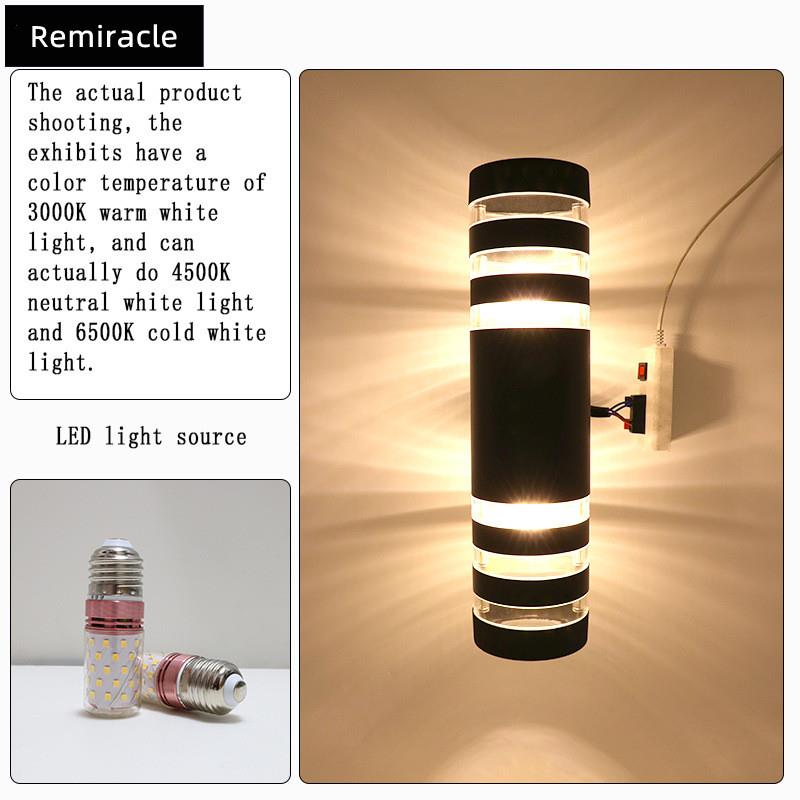 E27 Lights Lighting Outdoor Wall Light Waterproof Up Down Aluminum Garden Light Wall Lamp Corridor Lighting EU US