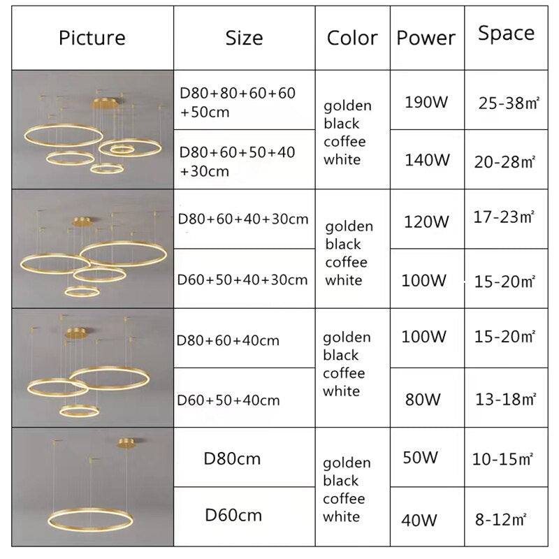 Modern Led Pendant Lights Gold Black Coffee Chandeliers room decor for Bedroom Dining Room Living Room Luxury Home Decoration