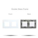  Wall Light Switches Glass Panel Parts White USB Sockets Function Parts  DIY EU CAT5 TV Sockets Power Outlet Parts