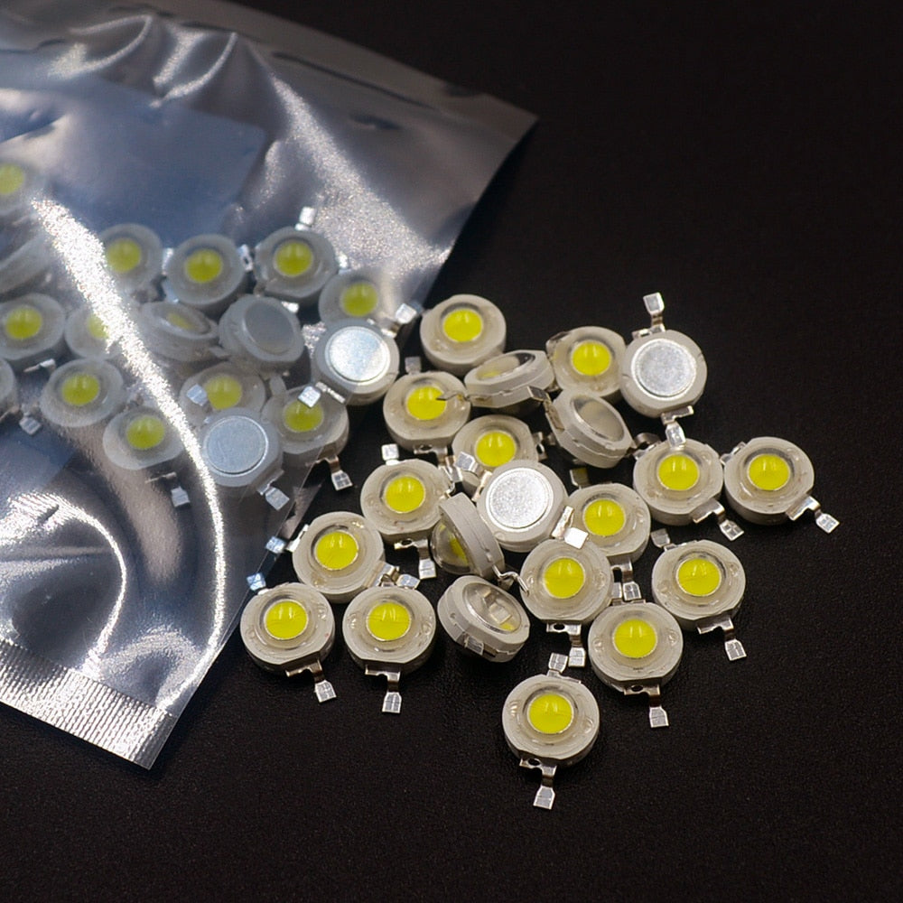 10-100Pcs LED COB Lamp Chip 1W 3W 3.2-3.6V Input 100-220LM Mini LED Bulb Diode SMD For DIY LED Floodlight Spotlight Downlight