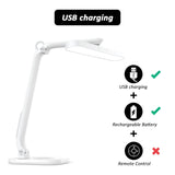 Remote Control Adjustable LED Desk Lamp Eye-Caring Office Light Rechargeable Touch Control Stepless Dimming Reading Table Lights