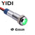 5/10pcs 6mm LED Metal Indicator Signal Lamp 6V 12V 24V 220V DC AC Flat Head Wire Leading Pilot Light Red Green Blue Amber White