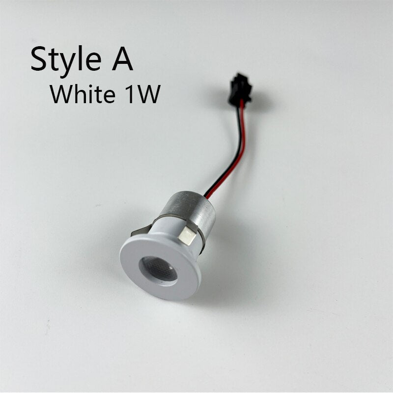 Small Spot Light 1W 3W Mini LED Spotlight AC85-265V 18mm Cutout Recessed Downlight Ceiling Lamp Showcase Display Lighting DC12V