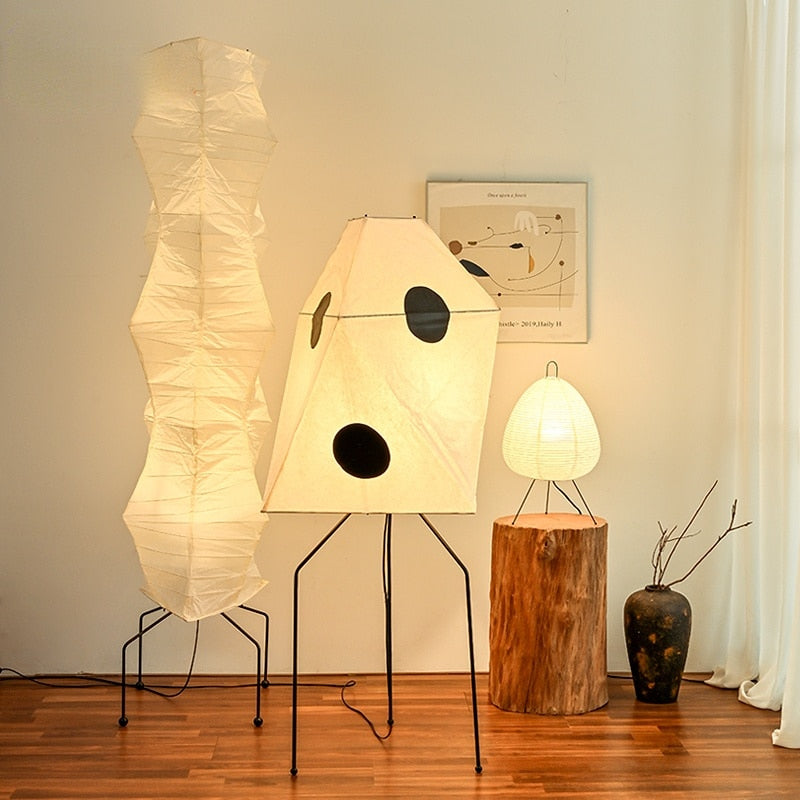 Japanese Akari Noguchi Yong Corner Standing Lamp for Living/Dining Room Decoration Designer Rice Paper Floor Lamp Foot Sofa Bar