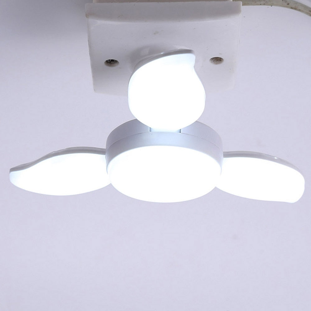 45W 50W 55W E27 LED Garage Light Foldable Fans Blade Workshop Ceiling Lights Fixture Deformable Lamp Industrial Lighting
