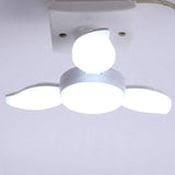 45W 50W 55W E27 LED Garage Light Foldable Fans Blade Workshop Ceiling Lights Fixture Deformable Lamp Industrial Lighting
