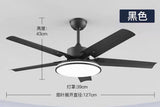 Creative Fan Lamp Living Room Modern Simple Dining Room Light Household Solid Wood Iron Style Ceiling Fan Lamp