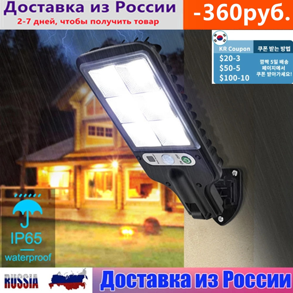 Super Bright Solar Street Lights Outdoor Solar Lamp With 3 Light Mode Motion Sensor Wall Lighting for Garden Patio Path Yard