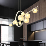 Modern minimalist LED chandelier Nordic ceiling novelty glass bubble Nordic dining table lighting kitchen home decoration lamps