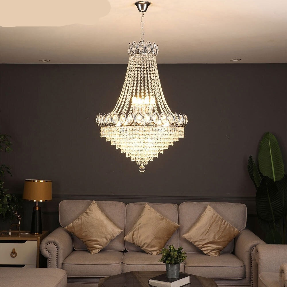 Modern LED Crystal Chandelier Light Lamp Lustre Chandeliers Lighting Hanging Pendant Ceiling Fixtures Luminaire For Living Room