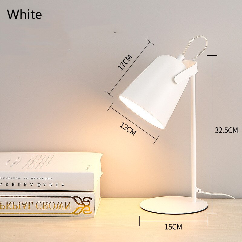 Nordic Iron Art LED Fashion Simple Desk Lamps Eye Protection Dimming Metal Pen Holder Table Lamp Living Room Bedroom Home Decor