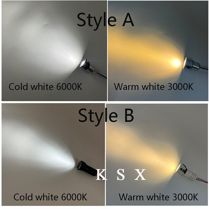 Small Spot Light 1W 3W Mini LED Spotlight AC85-265V 18mm Cutout Recessed Downlight Ceiling Lamp Showcase Display Lighting DC12V