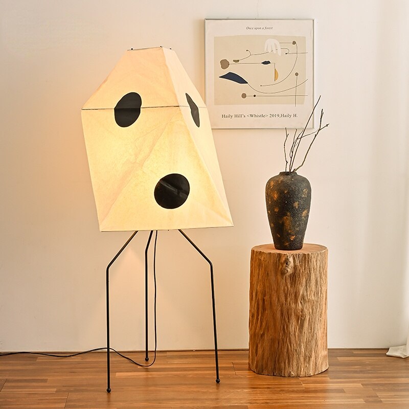Japanese Akari Noguchi Yong Corner Standing Lamp for Living/Dining Room Decoration Designer Rice Paper Floor Lamp Foot Sofa Bar