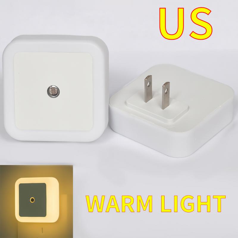 Smart Motion Sensor LED Night Light Lamp EU UK US Plug Mini Wall Lights For Bedroom Hallway Corridors Stairs Bedside Lamp