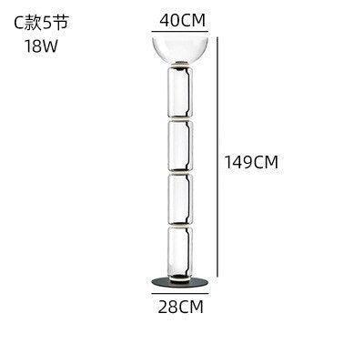 Italy Design Heavy Glass LED Floor Lamps Nordic Light Modern Bright Stand Lighting for Living Room Bedroom lustre Decor Fixtures