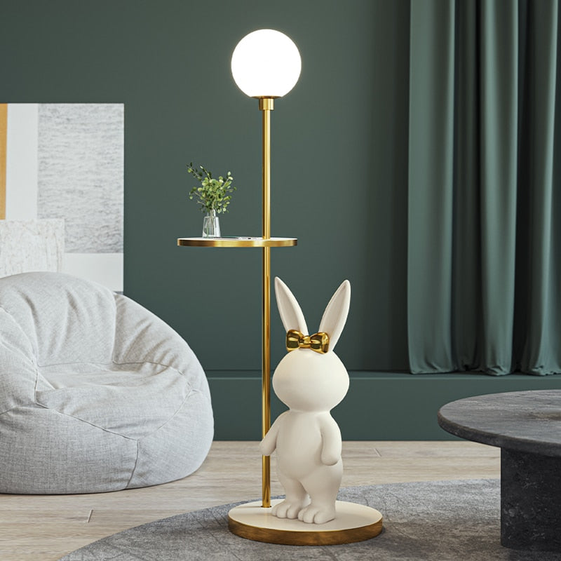 Floor Lamp Nordic Modern Fashion Coffee Table Chirdren Lights E27 Boy and Girl Room Bedroom LED Rabbit Floor Lamp Fixture Led