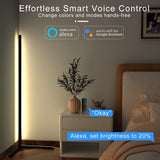 RGB LED Floor Lamp Bedroom Bedside Decoration Corner Floor Lamp WIFI Bluetooth App and Remote Control Indoor Atmosphere Lamp