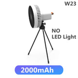 Multifunction Portable Electric Camping Fan Rechargeable Desktop Tripod Stand Cooling Ceiling Fan with LED Outdoor Dropshipping