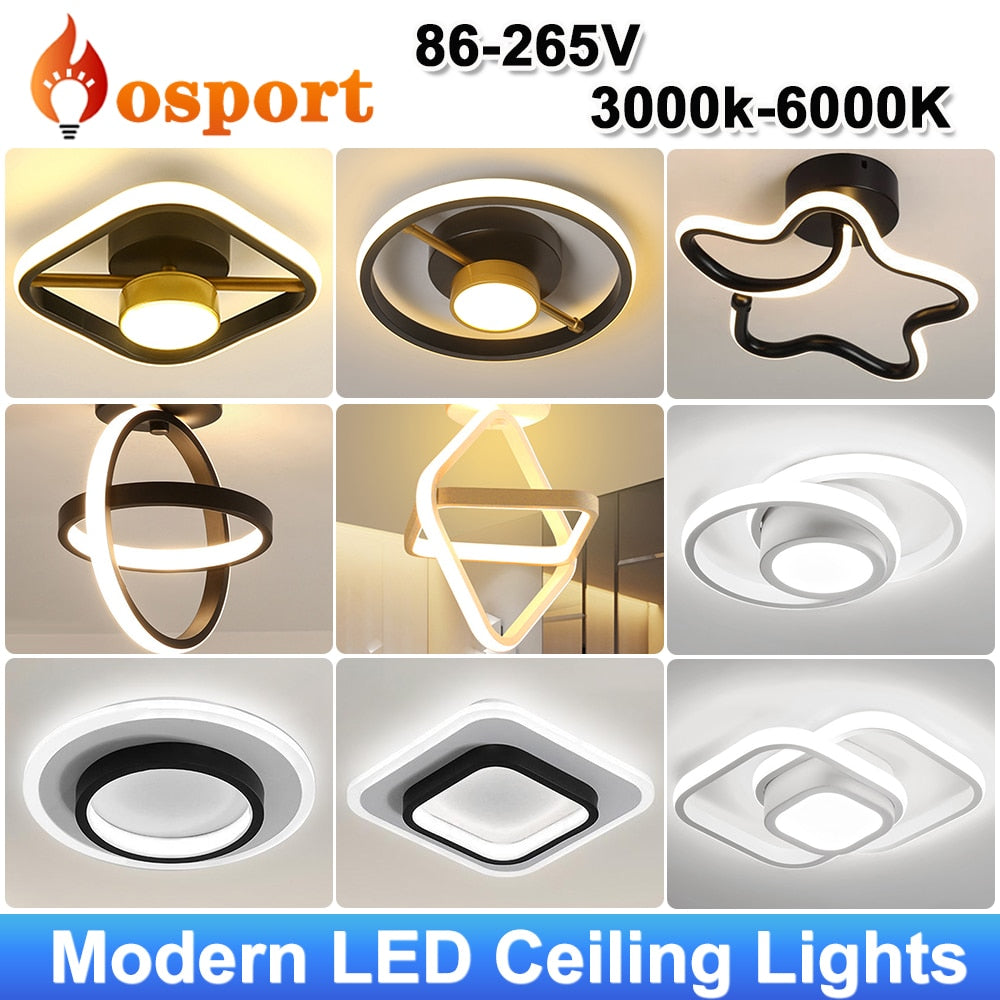 Nordic Modern LED Ceiling Lights Surface Mount Pendant Chandelier Living Room Bedroom Indoor Kitchen Dining Lighting Lamp