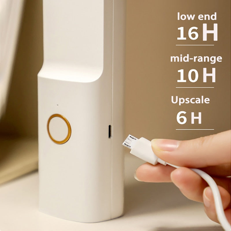 4800mAh 24 LED Table Lamp Eye Protection 3 Color Stepless Dimmable Desk Lamp USB Charging Battery Reading Night Light Book Light