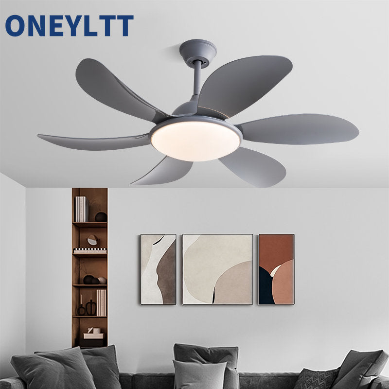 Strong wind household living room fan light bedroom dining room simple ceiling fan light variable frequency silent fan light