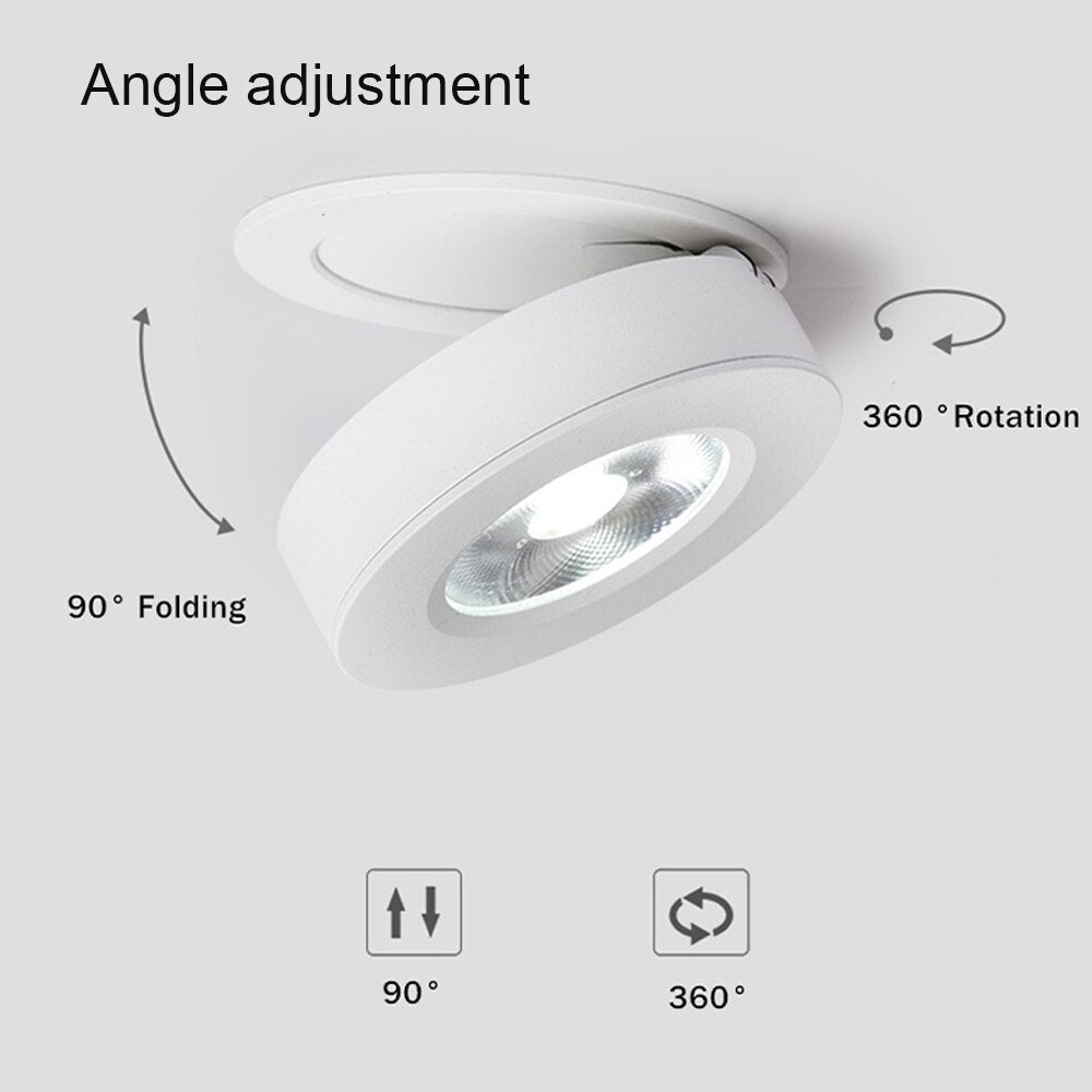 Dimmable Slim Ceiling Lamp ceiling light LED Foldable 360 recessed surface mounted spotlight for Hallway Gallery Display Living