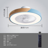 Intelligent ceiling fan with light, used for kitchen, dining room and bedroom decoration, 50cm silent invisible fan