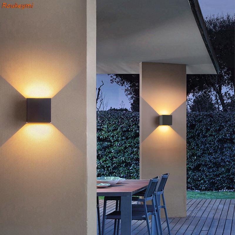 LED Waterproof 24W LED Wall Lamps Black/White Color Shell IP65 Waterproof Indoor Outdoor Lighting Aluminum Wall Light  arandela