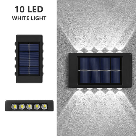 LED Solar Wall Lamp Outdoor Wall Light Ip65 Waterproof Garden Decoration Balcony Yard Street Decors Lamps Outside Sunlights