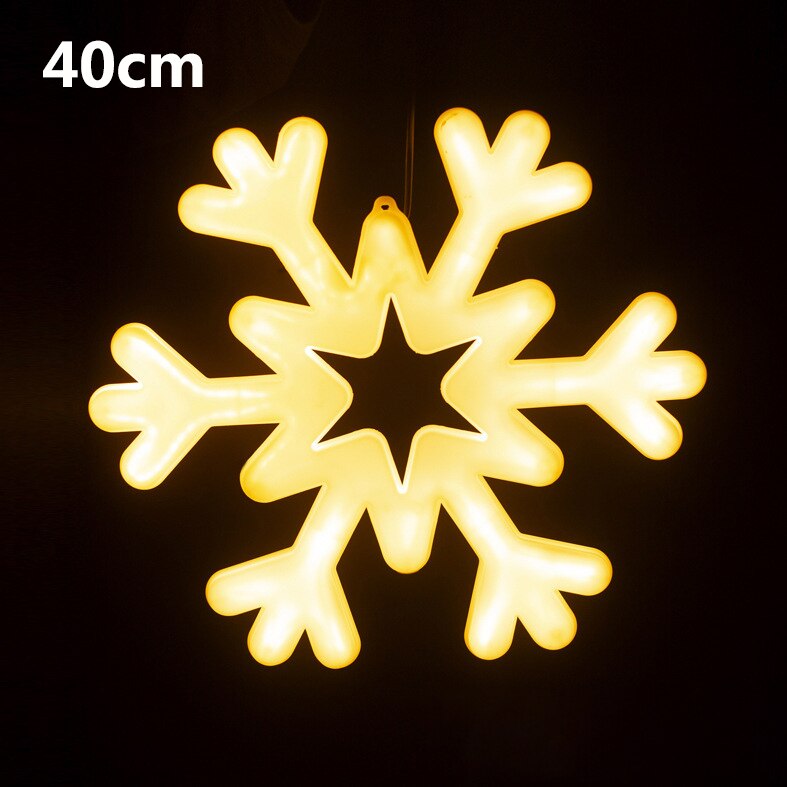 40cm LED Outdoor Pendant Lights Snowflake Lamp Landscape Lighting Christmas Decoration 2023 Neon Night Light For Home Decoration