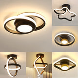 Small Modern LED Ceiling Light 2 Rings Creative Design Ceiling Lamp Indoor Lighting Fixtures Hallway Balcony Aisle Office Lustre